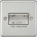 Knightsbridge MLA CL11BC 10AX 3 Pole Fan Isolator Switch - Rounded Edge Brushed Chrome