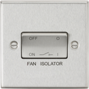 Knightsbridge MLA CS11BC 10AX 3 Pole Fan Isolator Switch - Square Edge Brushed Chrome