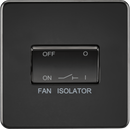 Knightsbridge MLA SF1100MBB Screwless 10AX 3 pole Fan Isolator Switch - Matt Black