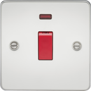 Knightsbridge MLA FP8331NPC Flat Plate 45A 1G DP switch with neon - polished chrome