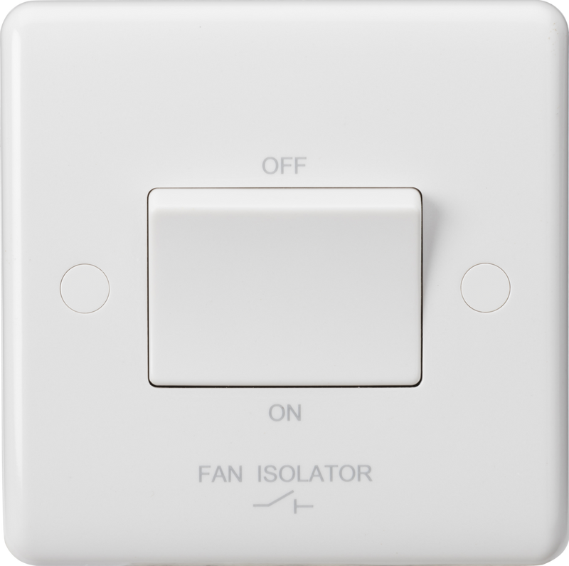 Knightsbridge MLA CU1100 Curved Edge 10AX 3-Pole Fan Isolator Switch