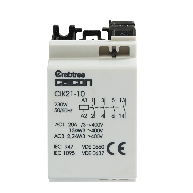 Crabtree CIK21-10 Installation Contactor 20A 4NO 0NC AC-DC