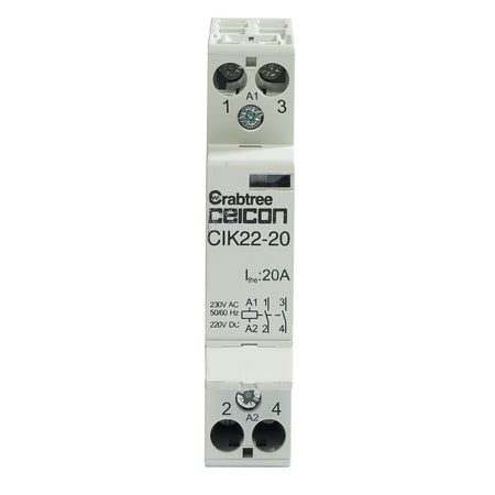 Crabtree CIK22-20 Installation Contactor 20A 2NO 0NC AC-DC