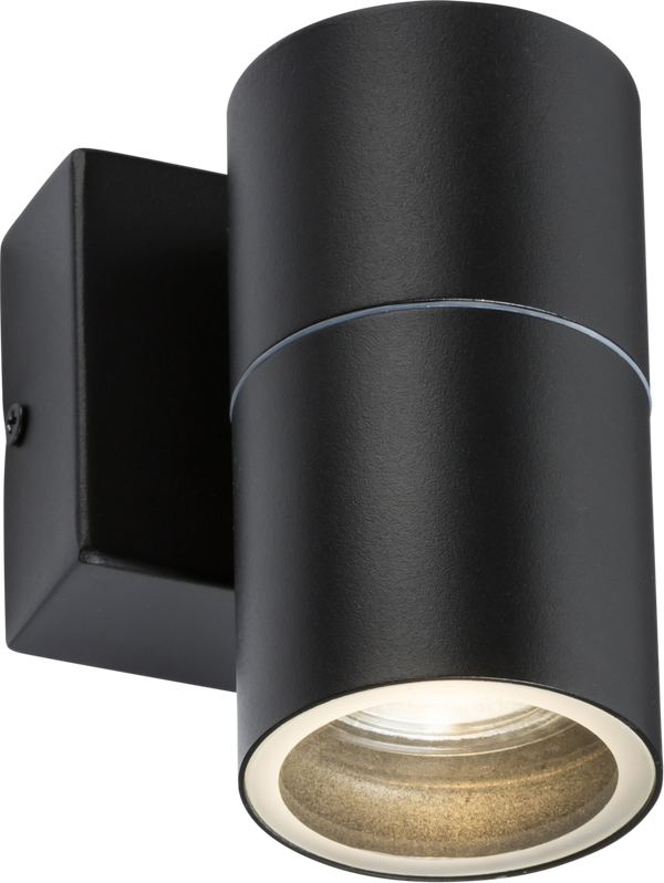 Knightsbridge MLA OWALL1BK 230V IP54 GU10 Fixed Single Wall Light - Black