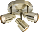 Knightsbridge MLA CSP2AB 230V GU10 Triple Spotlight - Antique Brass
