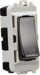 Knightsbridge MLA GDM006BN 20AX 2 way retractive SP module (marked PRESS) - black nickel