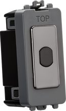 Knightsbridge MLA GDM014BN 1G 1-way 10-200W (10-100W LED) trailing edge dimmer (Press Type) - black nickel