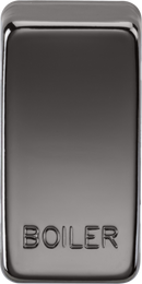 Knightsbridge MLA GDBOILBN Switch cover "marked BOILER" - black nickel
