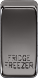 Knightsbridge MLA GDFRIDBN Switch cover "marked FRIDGE FREEZER" - black nickel