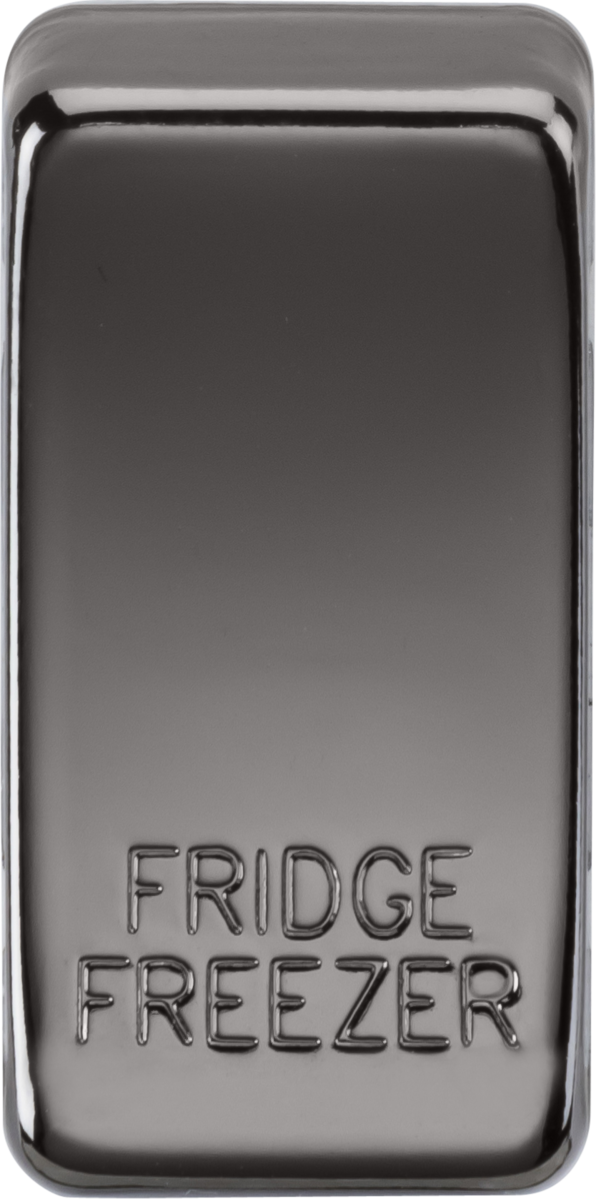 Knightsbridge MLA GDFRIDBN Switch cover "marked FRIDGE FREEZER" - black nickel