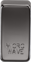 Knightsbridge MLA GDMICROBN Switch cover "marked MICROWAVE" - black nickel