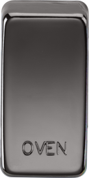 Knightsbridge MLA GDOVENBN Switch cover "marked OVEN" - black nickel