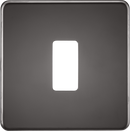Knightsbridge MLA GDSF001BN Screwless 1G grid faceplate - black nickel