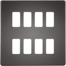 Knightsbridge MLA GDSF008BN Screwless 8G grid faceplate - black nickel
