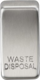 Knightsbridge MLA GDWASTEBC Switch cover "marked WASTE DISPOSAL" - brushed chrome