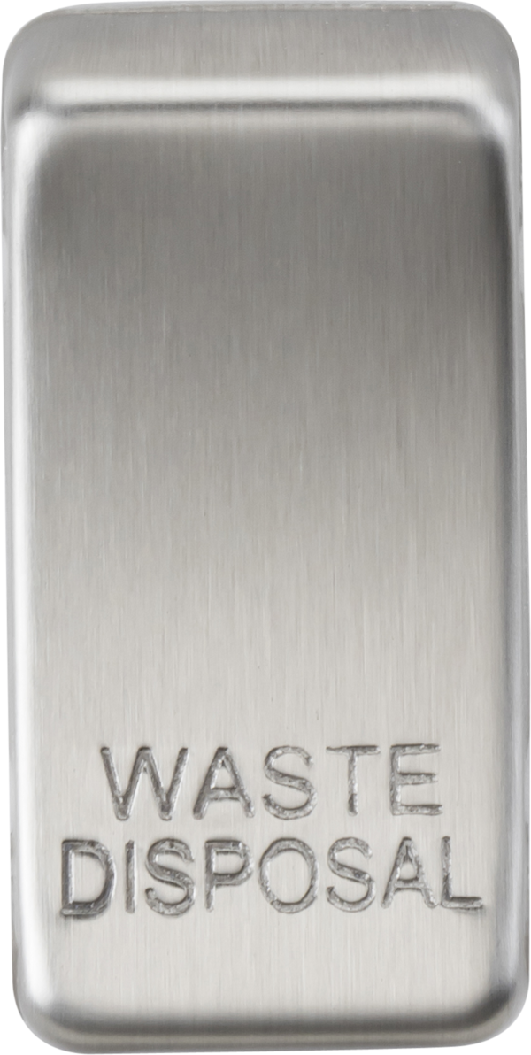 Knightsbridge MLA GDWASTEBC Switch cover "marked WASTE DISPOSAL" - brushed chrome