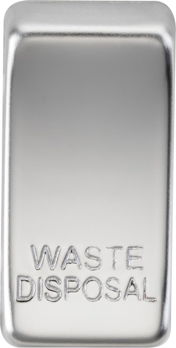 Knightsbridge MLA GDWASTEPC Switch cover "marked WASTE DISPOSAL" - polished chrome