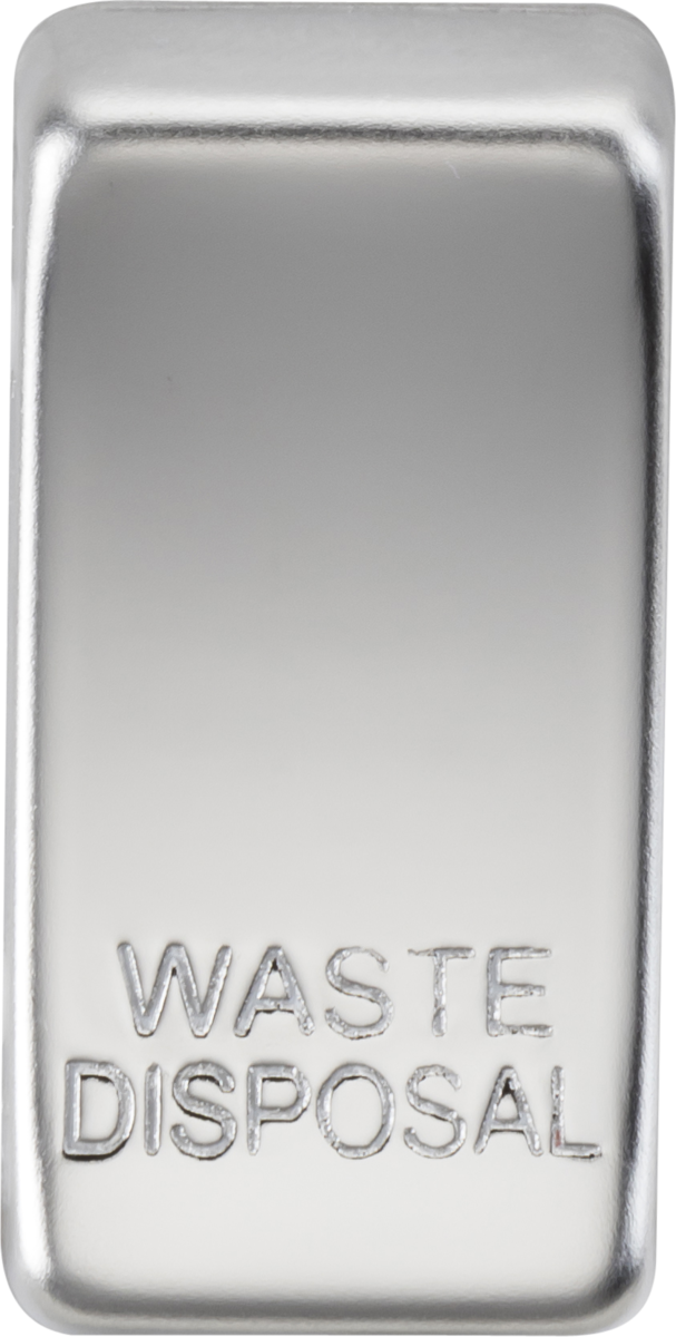 Knightsbridge MLA GDWASTEPC Switch cover "marked WASTE DISPOSAL" - polished chrome