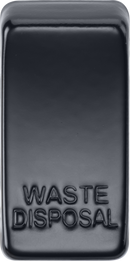 Knightsbridge MLA GDWASTEMB Switch cover "marked WASTE DISPOSAL" - matt black