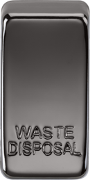 Knightsbridge MLA GDWASTEBN Switch cover "marked WASTE DISPOSAL" - black nickel