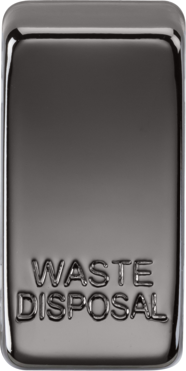 Knightsbridge MLA GDWASTEBN Switch cover "marked WASTE DISPOSAL" - black nickel