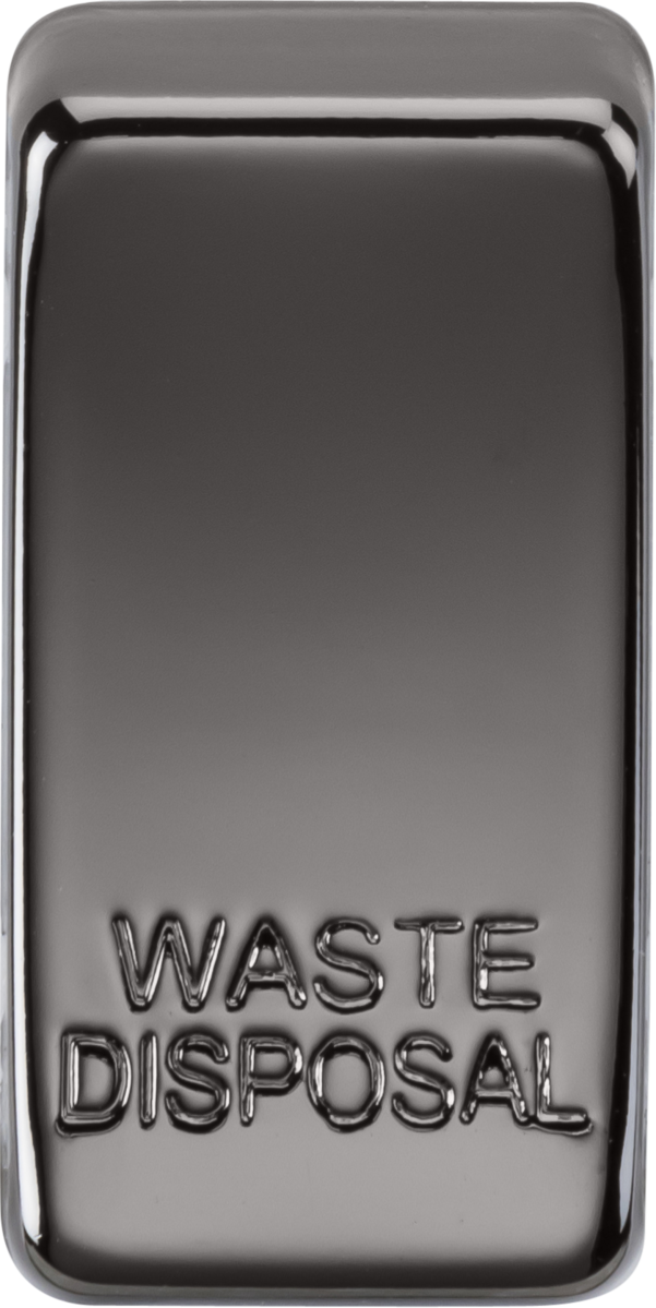 Knightsbridge MLA GDWASTEBN Switch cover "marked WASTE DISPOSAL" - black nickel