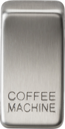 Knightsbridge MLA GDCOFFBC Switch cover "marked COFFEE MACHINE" - brushed chrome