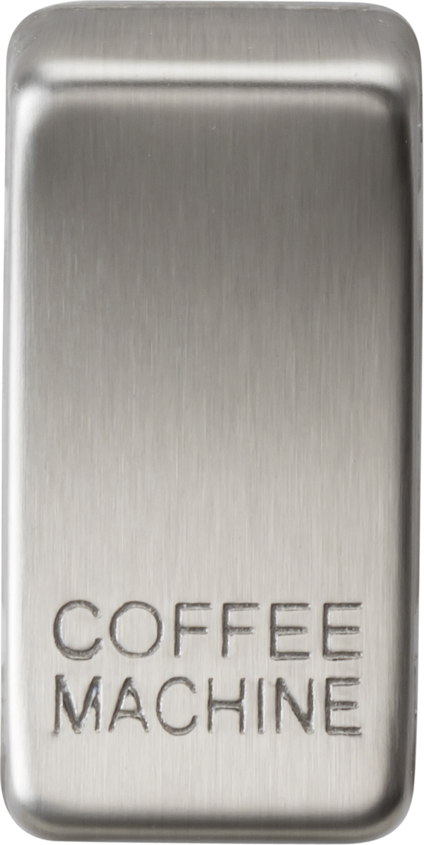 Knightsbridge MLA GDCOFFBC Switch cover "marked COFFEE MACHINE" - brushed chrome