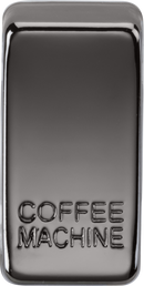 Knightsbridge MLA GDCOFFBN Switch cover "marked COFFEE MACHINE" - black nickel