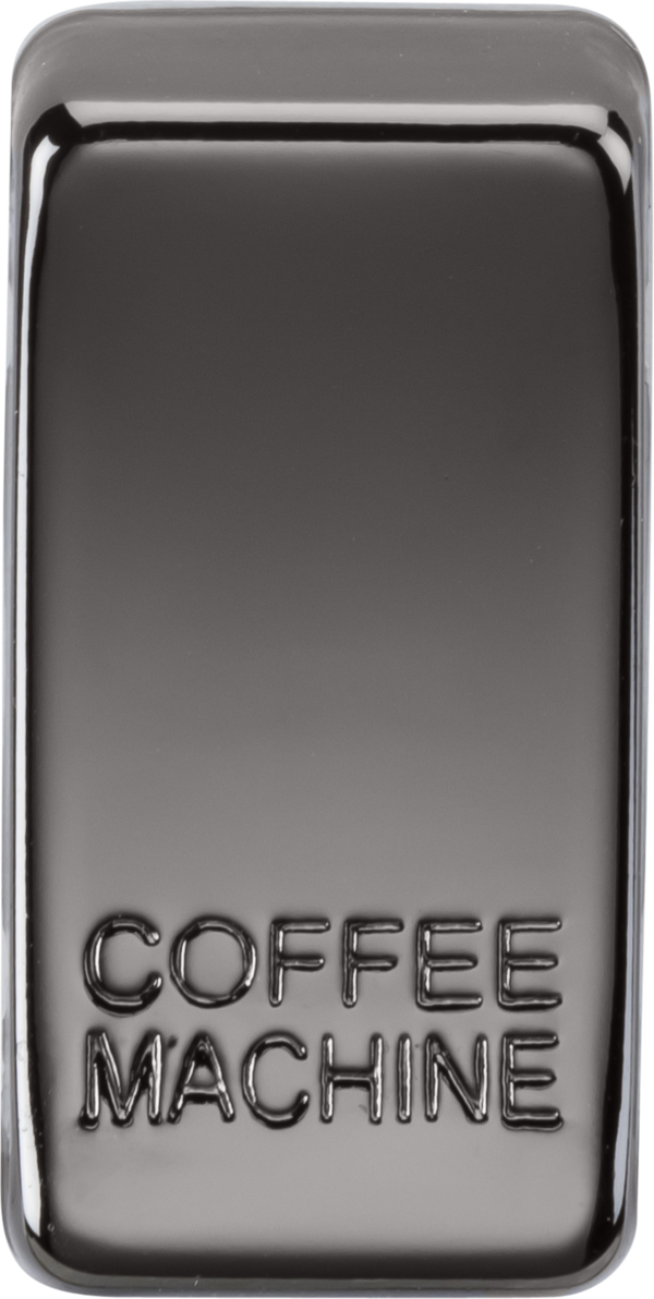 Knightsbridge MLA GDCOFFBN Switch cover "marked COFFEE MACHINE" - black nickel