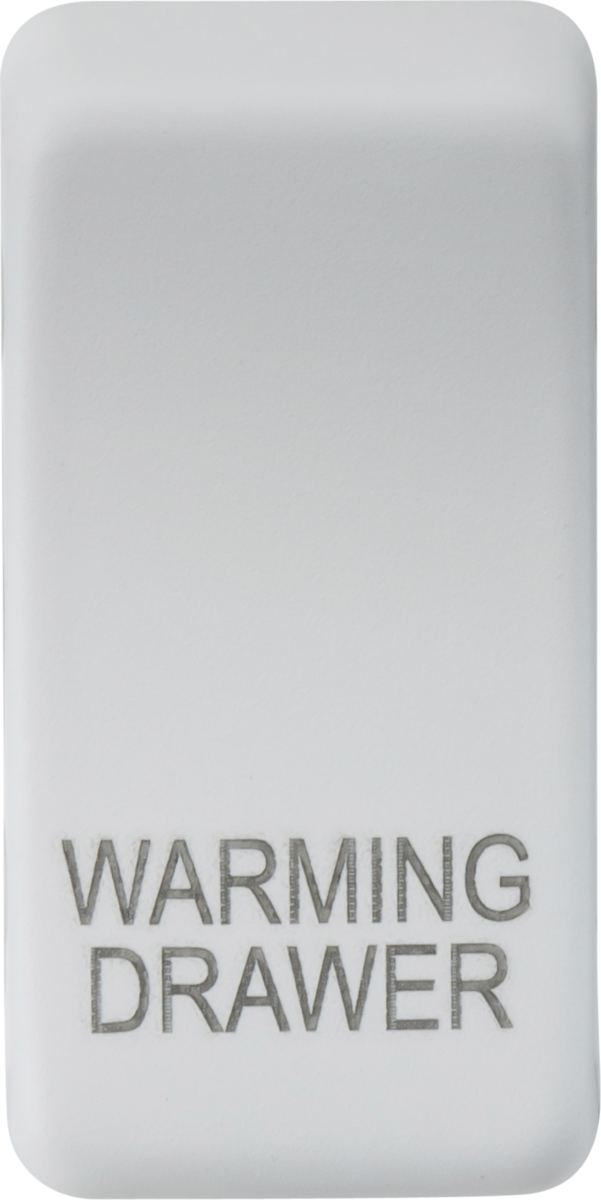 Knightsbridge MLA GDWARMMW Switch cover "marked WARMING DRAWER" - matt white