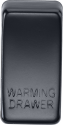 Knightsbridge MLA GDWARMMB Switch cover "marked WARMING DRAWER" - matt black