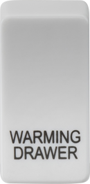 Knightsbridge MLA GDWARMU Switch cover "marked WARMING DRAWER" - white