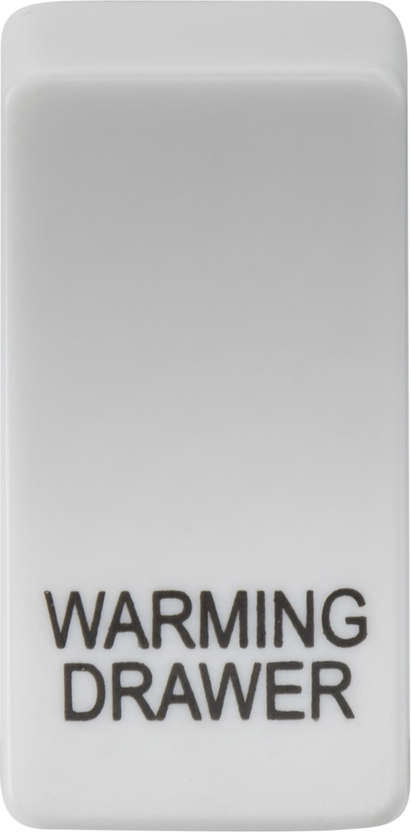 Knightsbridge MLA GDWARMU Switch cover "marked WARMING DRAWER" - white