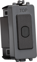 Knightsbridge MLA GDM014SB 1G 1-way 10-200W (10-100W LED) trailing edge dimmer (Press Type) - smoked bronze