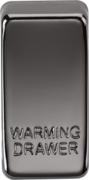 Knightsbridge MLA GDWARMBN Switch cover "marked WARMING DRAWER" - black nickel