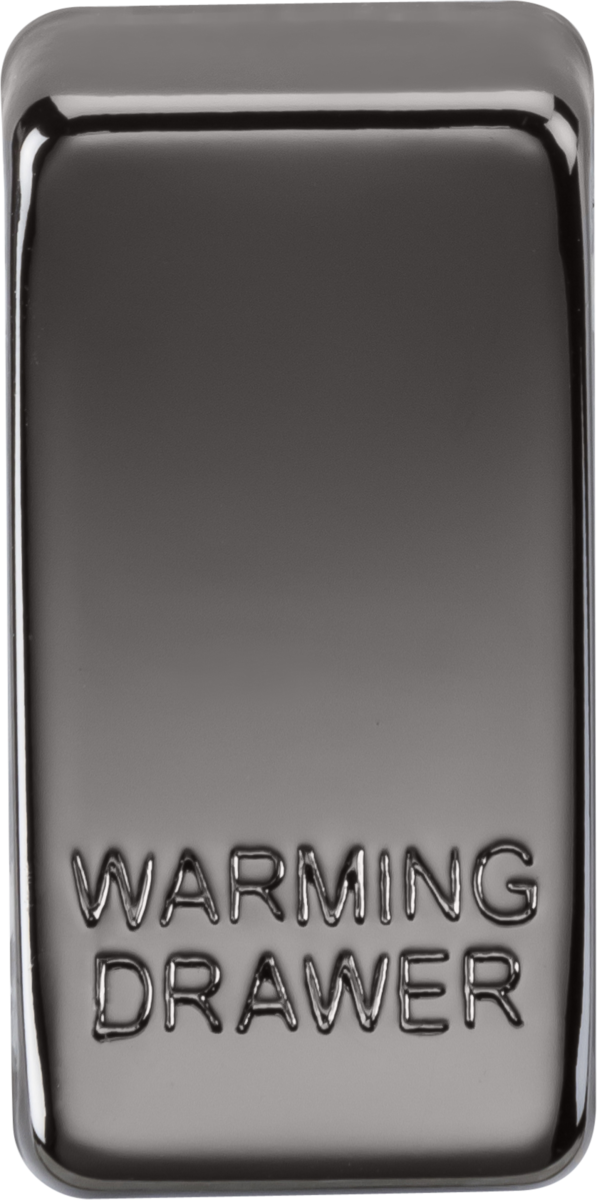 Knightsbridge MLA GDWARMBN Switch cover "marked WARMING DRAWER" - black nickel