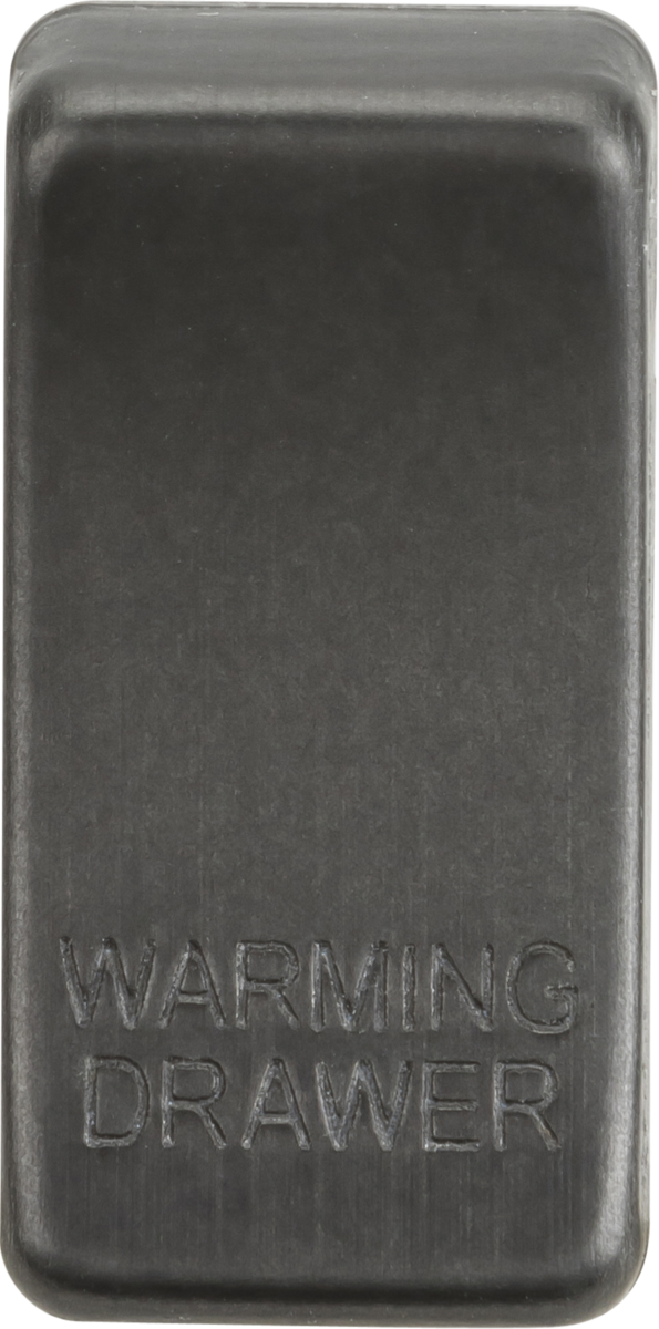 Knightsbridge MLA GDWARMSB Switch cover "marked WARMING DRAWER" - smoked bronze