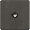 Knightsbridge MLA SF0150SB Screwless 1G SAT TV Outlet (Non-Isolated) - Smoked Bronze