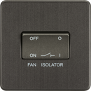 Knightsbridge MLA SF1100SB Screwless 10AX 3 pole Fan Isolator Switch - Smoked Bronze