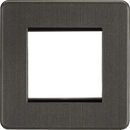 Knightsbridge MLA SF2GSB Screwless 2G Modular Faceplate - Smoked Bronze