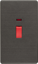 Knightsbridge MLA SF8332NSB Screwless 45A 2G DP Switch with Neon - Smoked Bronze