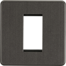 Knightsbridge MLA SF1GSB Screwless 1G Modular Faceplate - Smoked Bronze