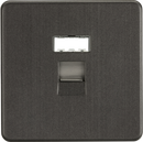 Knightsbridge MLA SFRJ45SB Screwless RJ45 network outlet - Smoked Bronze