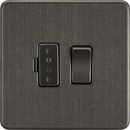 Knightsbridge MLA SF6300SB Screwless 13A Switched Fused Spur Unit - Smoked Bronze