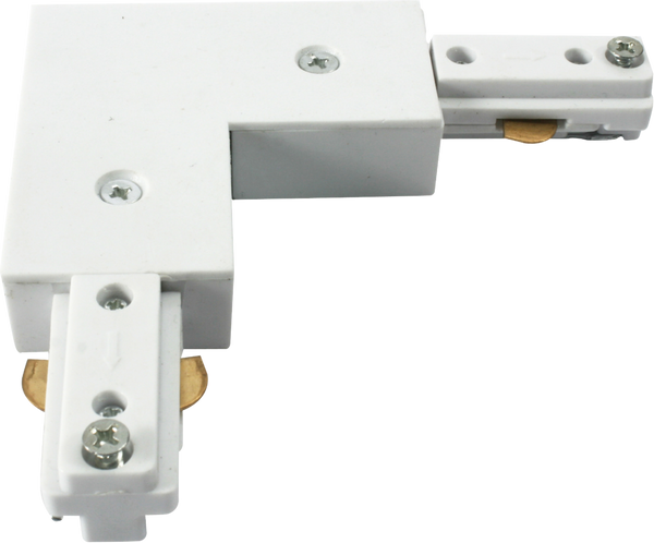 Knightsbridge MLA TRKRA1W 230V Track L Right Angle Connector - White