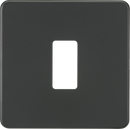 Knightsbridge MLA GDSF001AT Screwless 1G grid faceplate - anthracite