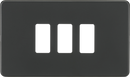 Knightsbridge MLA GDSF003AT Screwless 3G grid faceplate - anthracite