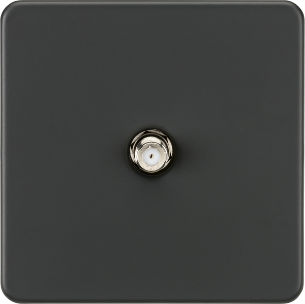 Knightsbridge MLA SF0150AT Screwless 1G SAT TV Outlet (Non-Isolated) - Anthracite