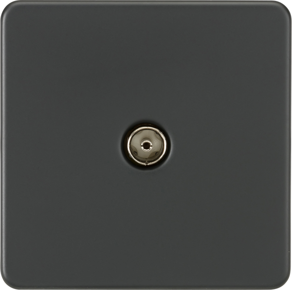 Knightsbridge MLA SF0100AT Screwless 1G TV Outlet (Non-Isolated) - Anthracite